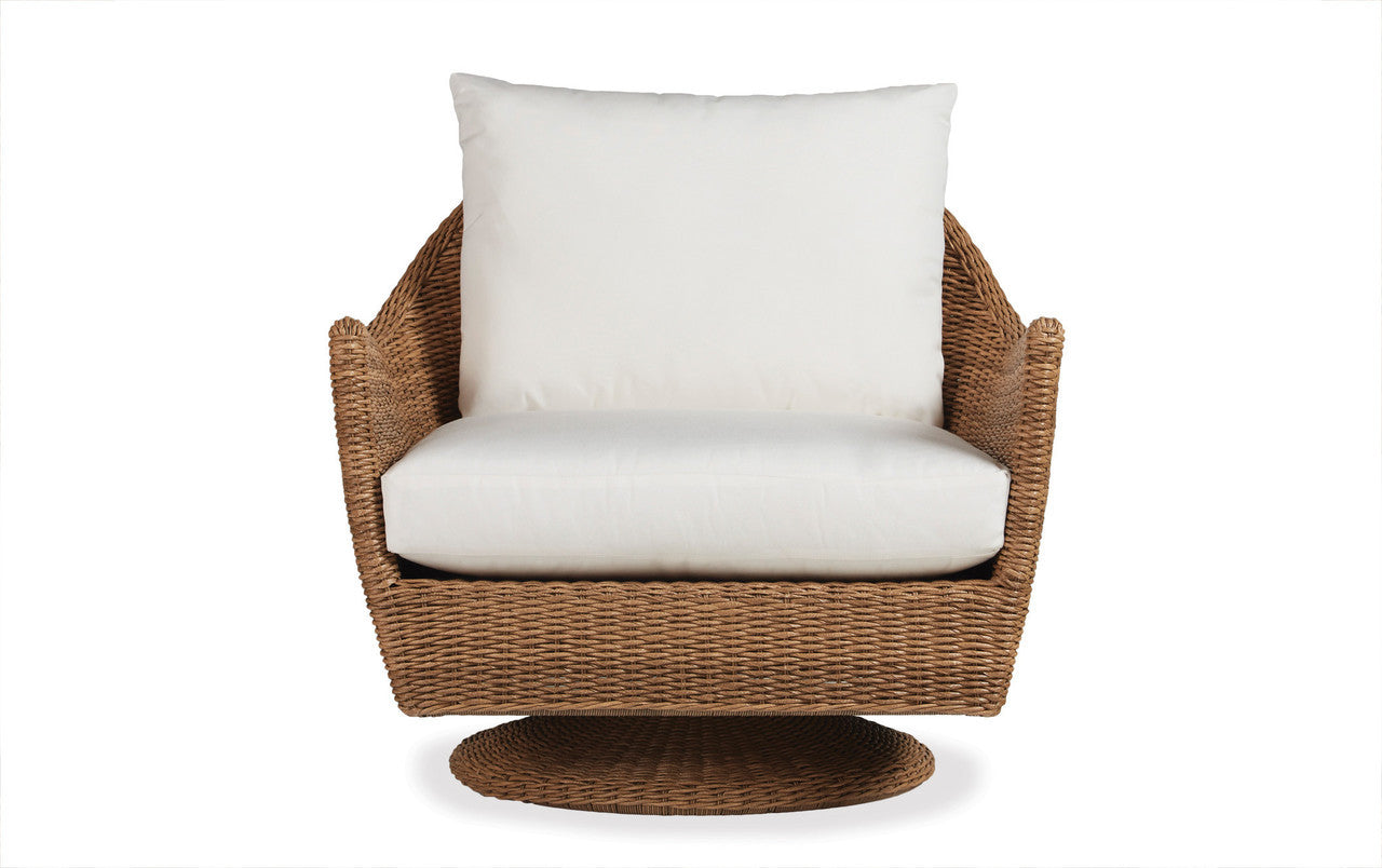 Lloyd Flanders Tobago Woven Vinyl Outdoor Swivel Lounge Chair