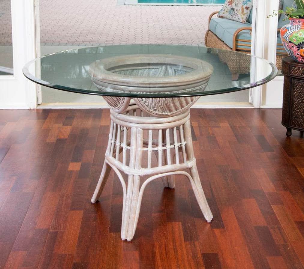 Alexander & Sheridan Bermuda Natural Rattan Indoor 4-Person Dining Set with Cushions