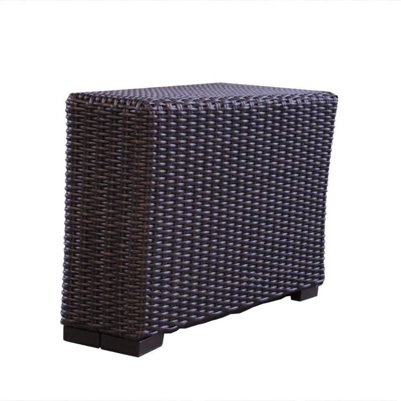 Lloyd Flanders Mesa Woven Vinyl Outdoor Wedge End Table
