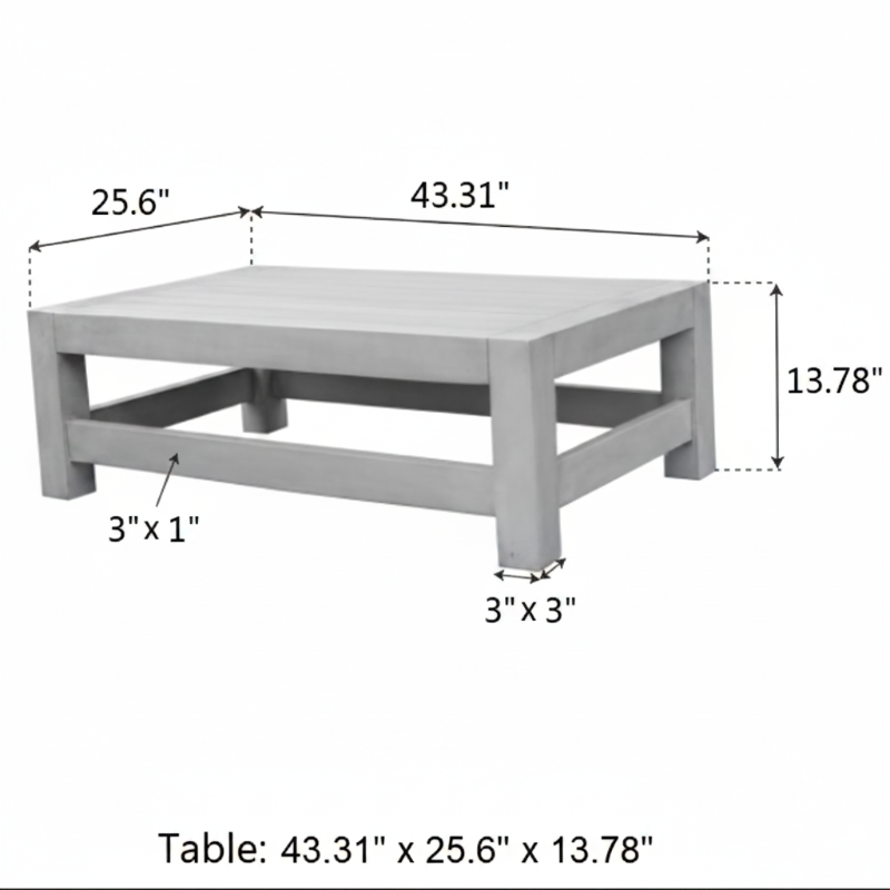 OUTSY Anna table dimensions
