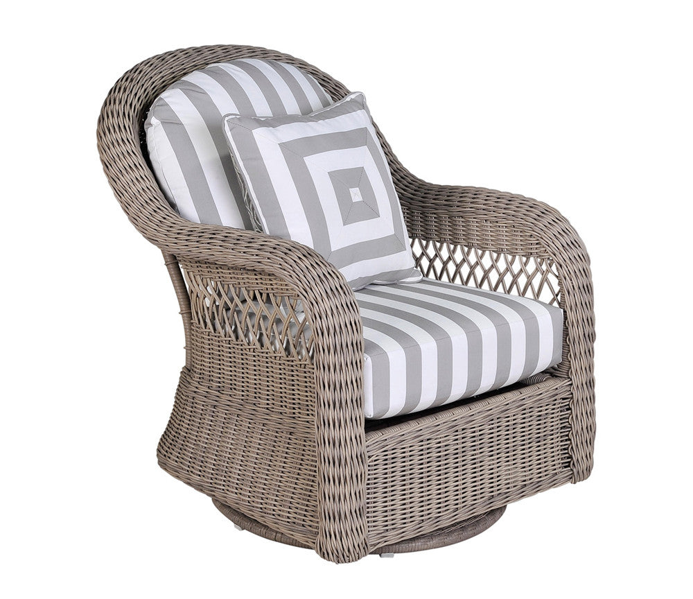 South Sea Rattan Arcadia Wicker Outdoor Swivel Glider