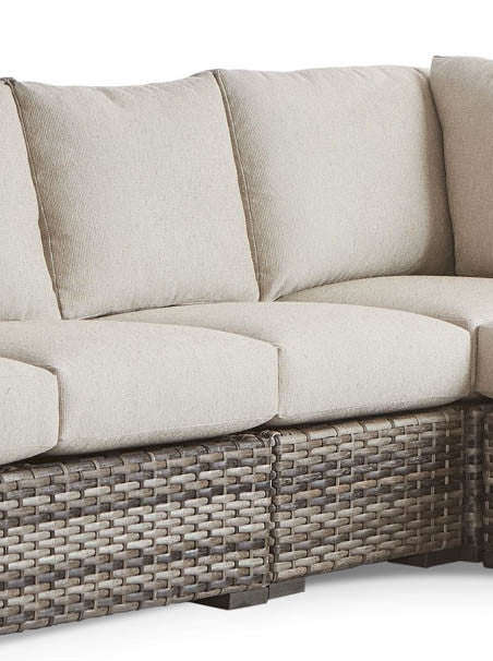 South Sea Rattan New Java Resin Wicker Outdoor Armless Sectional Chair