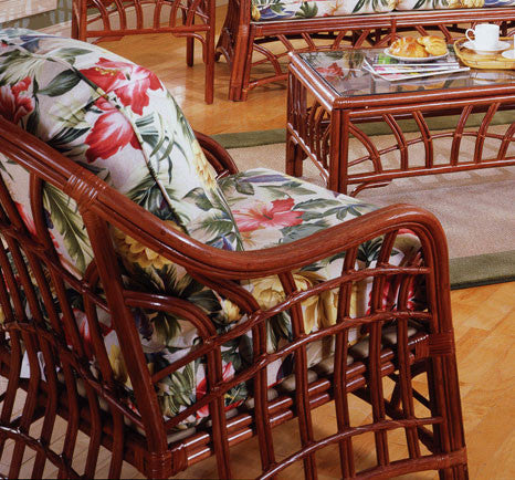 South Sea Rattan New Kauai Rattan Indoor Lounge Chair