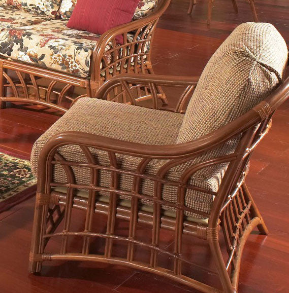 South Sea Rattan New Kauai Rattan Indoor Lounge Chair