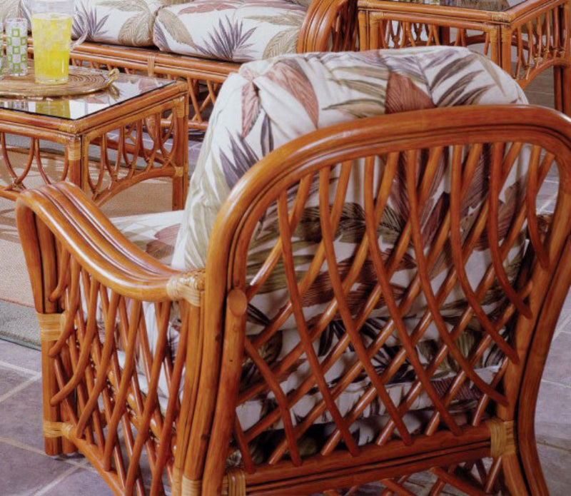 South Sea Rattan Antigua Rattan Indoor Lounge Chair