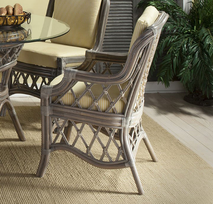 South Sea Rattan Nadine Rattan Indoor Dining Arm Chair