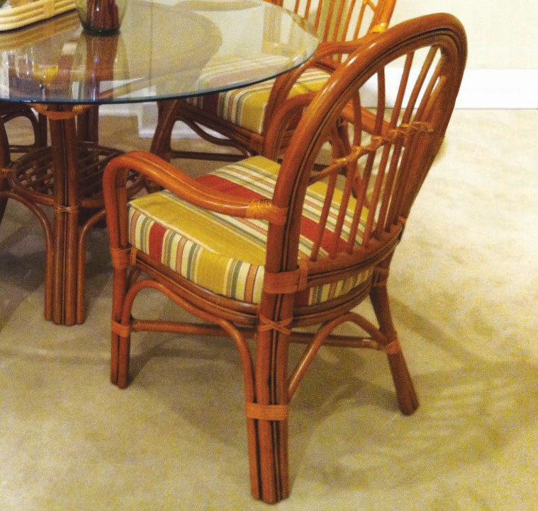 South Sea Rattan Palm Harbor Indoor Dining Arm Chair