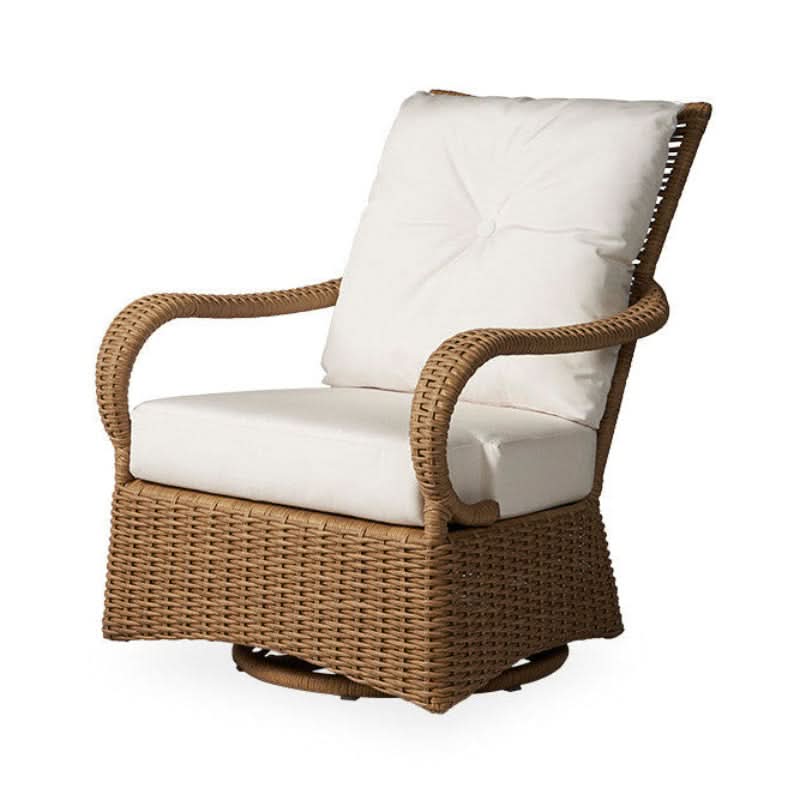 Lloyd Flanders Magnolia Woven Vinyl Outdoor Swivel Glider Lounge Chair