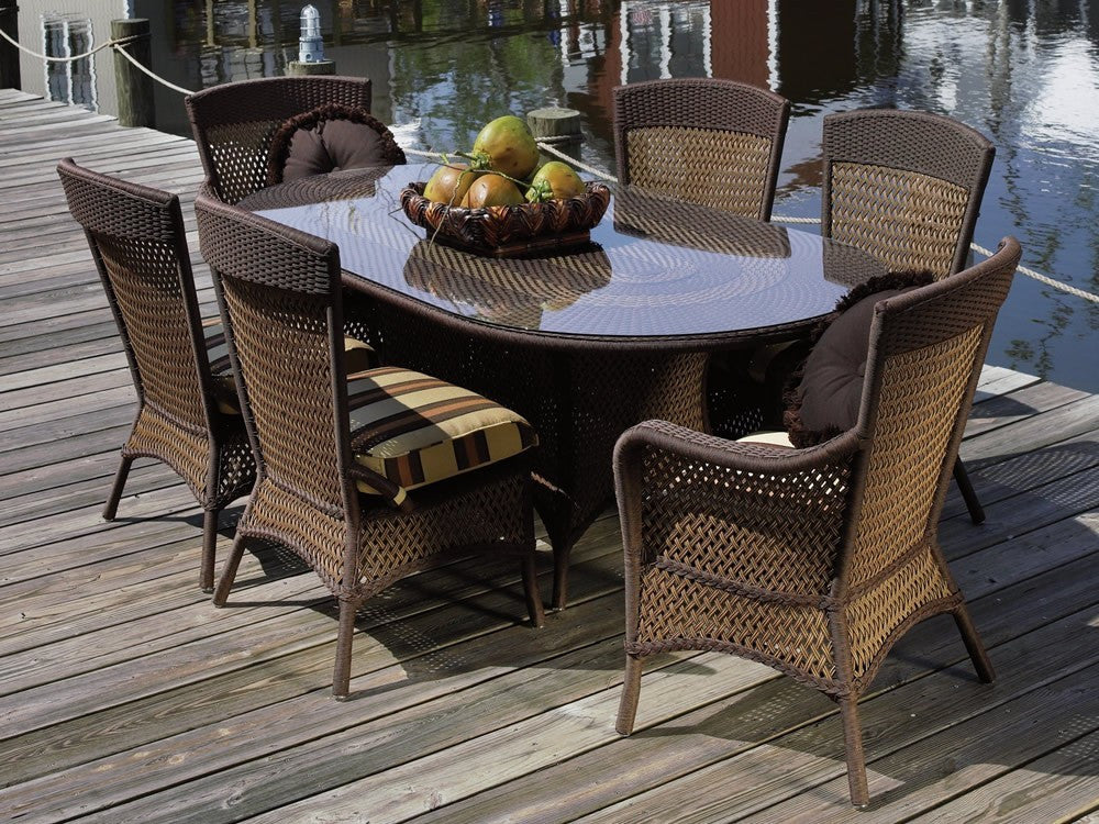 Lloyd Flanders Grand Traverse Wicker Outdoor Armless Dining Side Chair