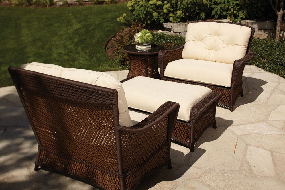 Lloyd Flanders Grand Traverse Wicker Outdoor Chair And A Half