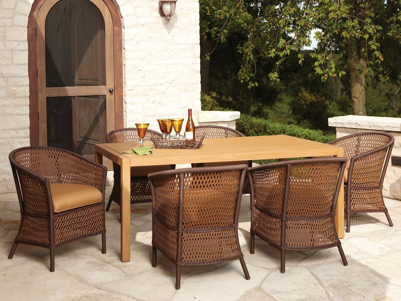 Lloyd Flanders Grand Traverse Wicker Barrel Dining Chair