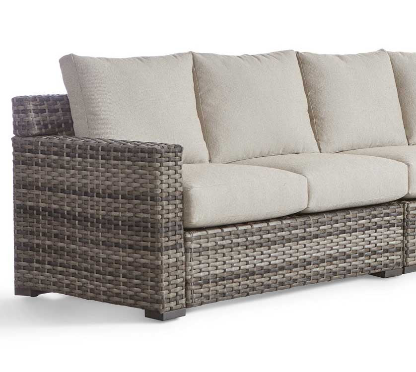 South Sea Rattan New Java Resin Wicker Outdoor Left Arm Facing Loveseat