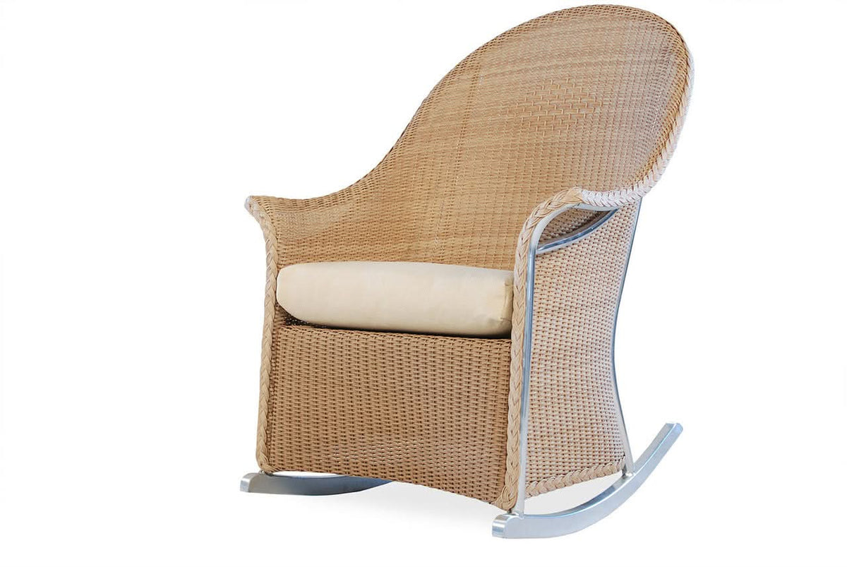 Lloyd Flanders Loom Wicker Outdoor High Back Porch Rocker
