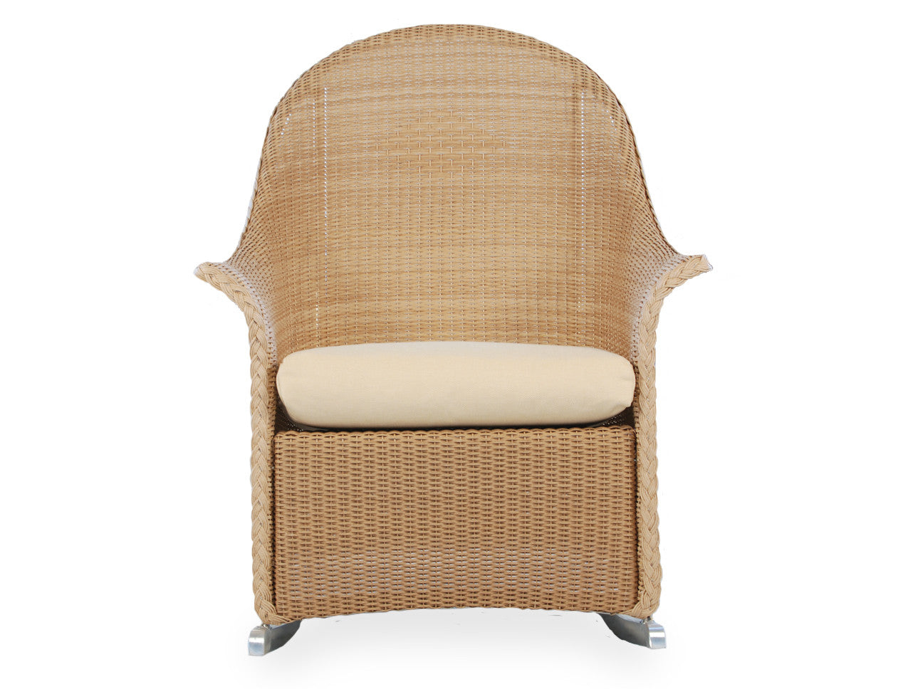 Lloyd Flanders Loom Wicker Outdoor High Back Porch Rocker
