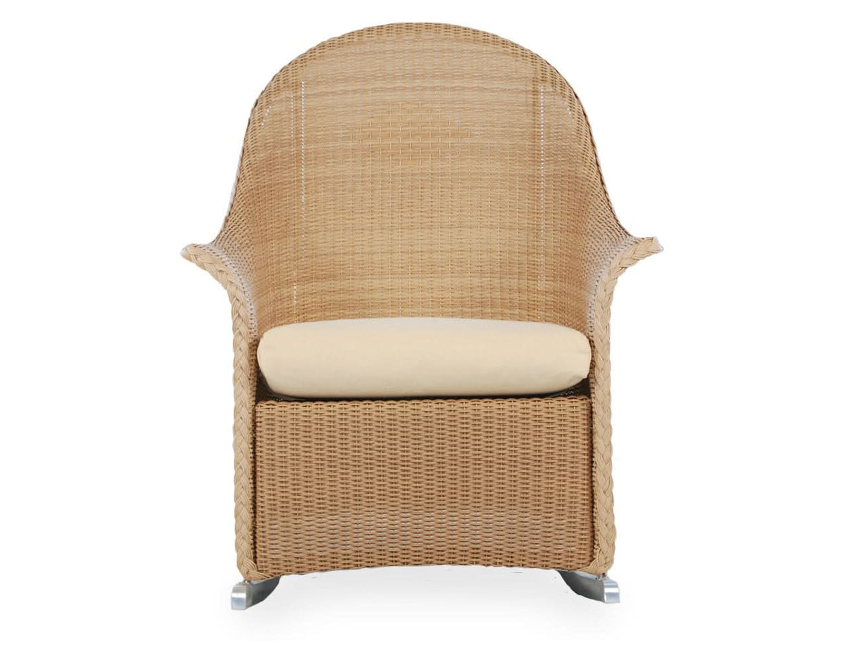 Lloyd Flanders Loom Wicker Outdoor High Back Porch Rocker