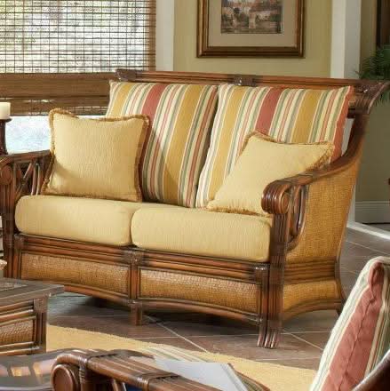 South Sea Rattan Pacifica Rattan Indoor Loveseat