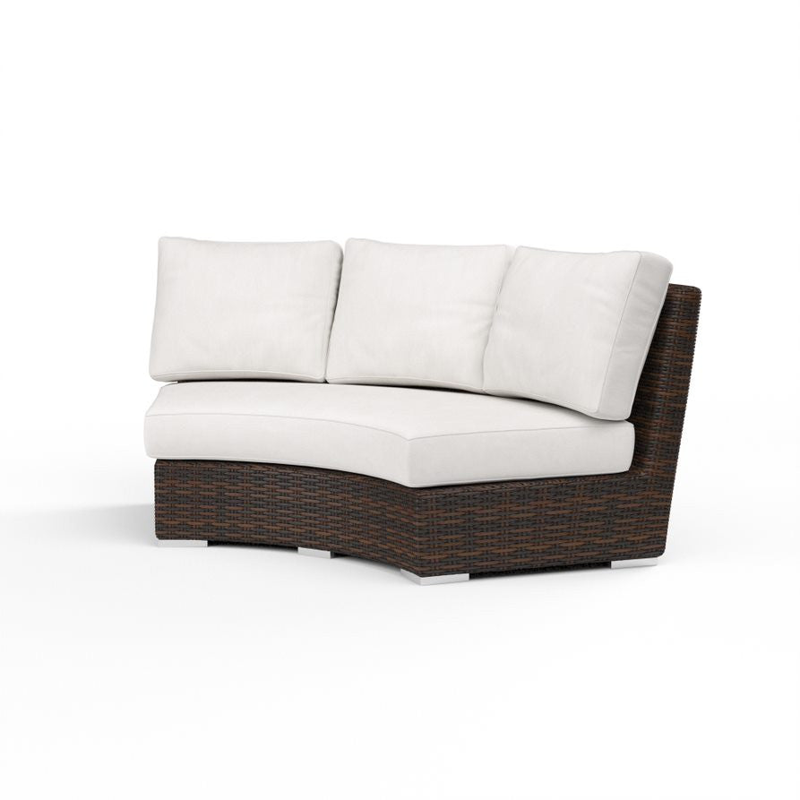Sunset West Montecito Wicker Outdoor Curved Loveseat