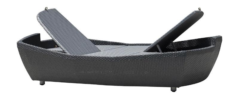 Panama Jack Onyx Double Folding Chaise Lounger