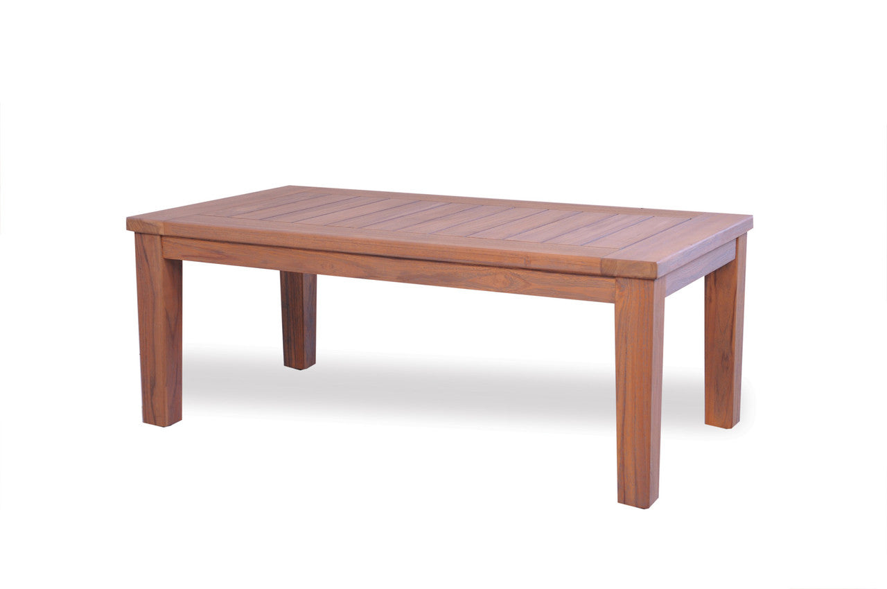 Lloyd Flanders Teak 45" Rectangular Tapered Leg Cocktail Table