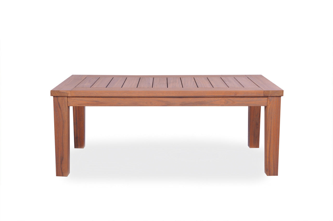 Lloyd Flanders Teak Outdoor 45" Rectangular Tapered Leg Cocktail Table