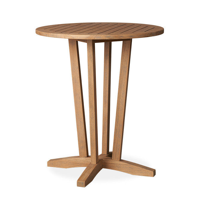 Lloyd Flanders Teak Solid Wood Outdoor 30" Round Balcony Table