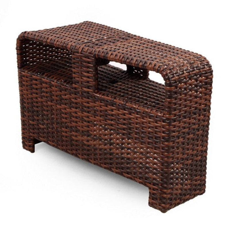 South Sea Rattan Saint Tropez Wicker Outdoor Sectional Pie Wedge Table