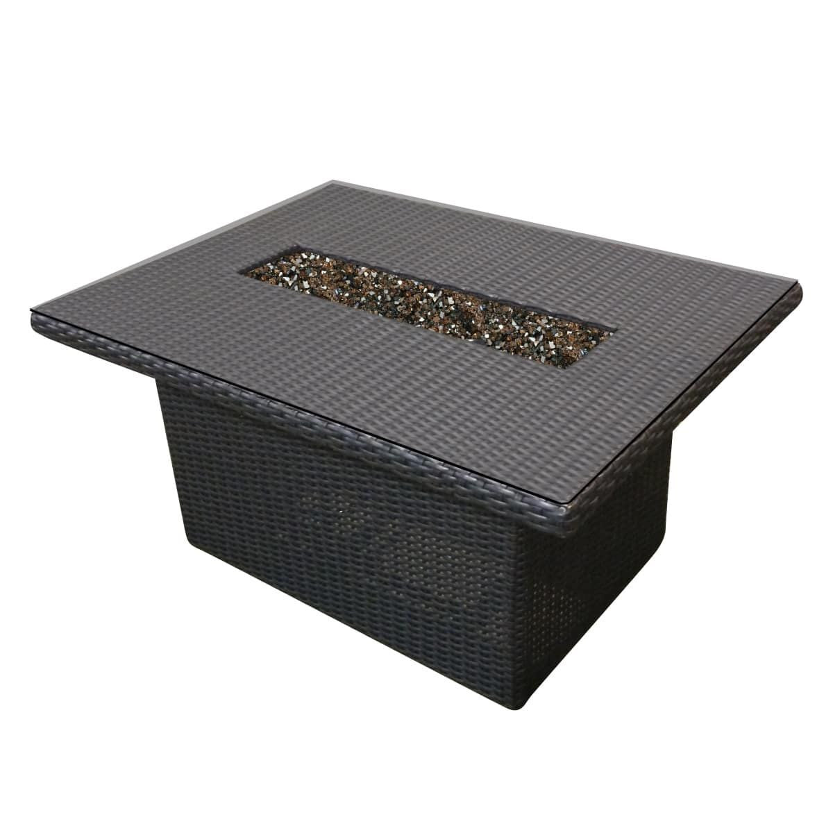 Forever Patio Universal 48" x 28" Woven Rectangle Fire Table