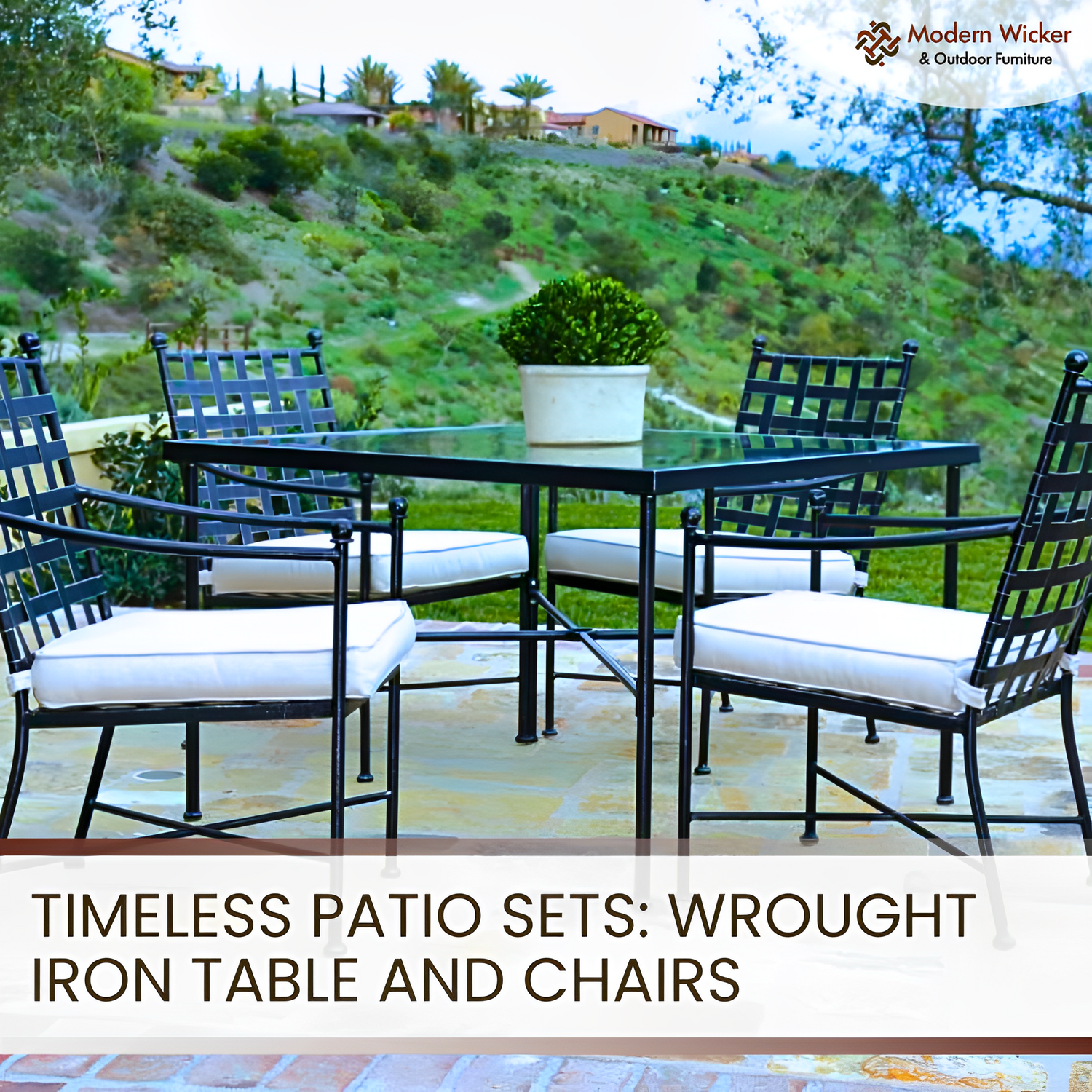 Timeless Patio Sets: Wrought Iron Table and Chairs