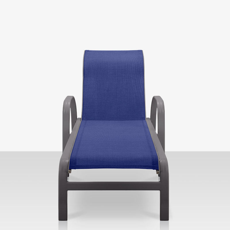 DecoScape Atlantic Outdoor Aluminum Chaise Lounge with Arms