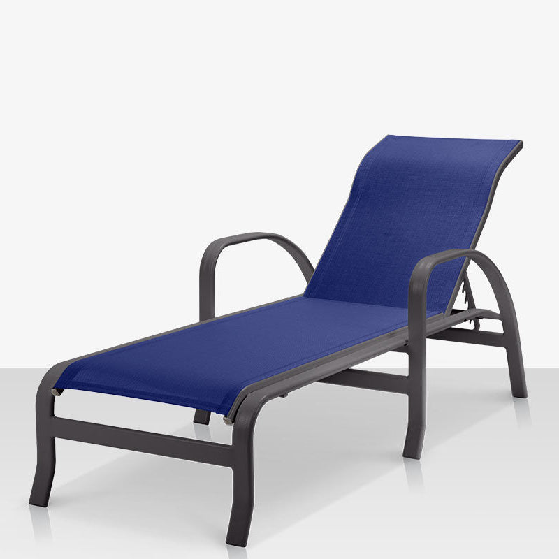 DecoScape Atlantic Outdoor Aluminum Chaise Lounge with Arms