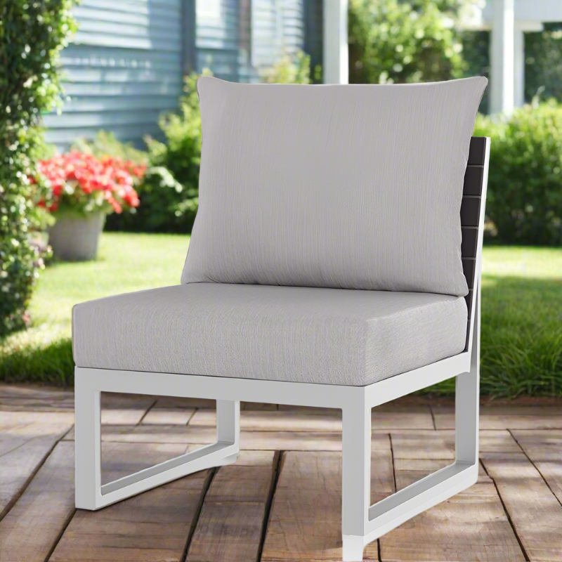 DecoScape Modera Aluminum Outdoor Armless Lounge Chair