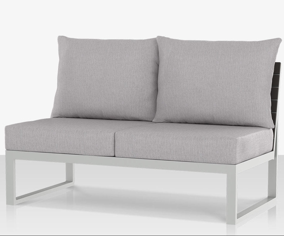 DecoScape Modera Aluminum Outdoor Sectional Armless Loveseat