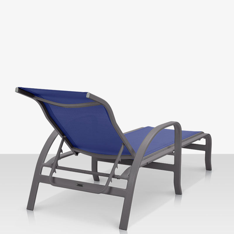 DecoScape Atlantic Outdoor Aluminum Chaise Lounge with Arms