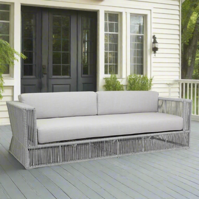 Sunset West Miami Rope Aluminum Outdoor Sofa