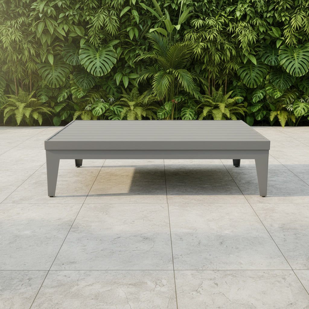 DecoScape South Beach Aluminum Outdoor Square Coffee Table
