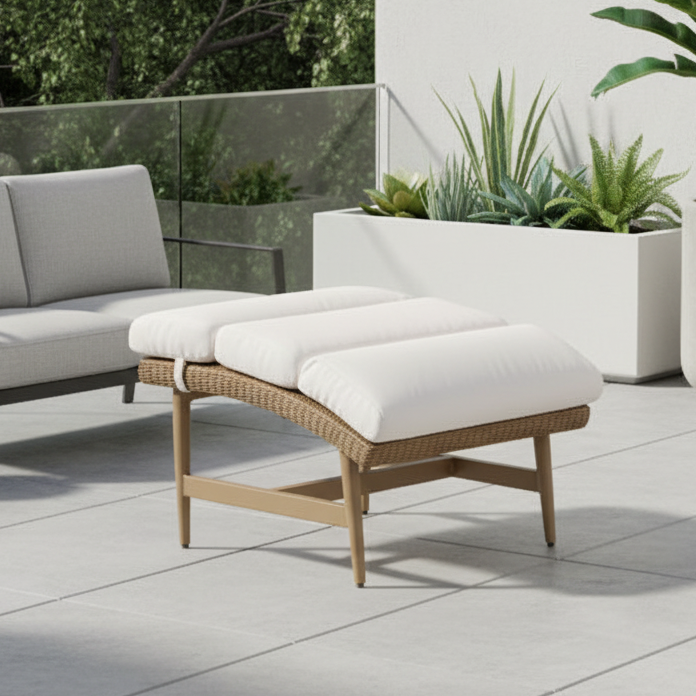 Lloyd Flanders Cascade Wicker Outdoor Ottoman