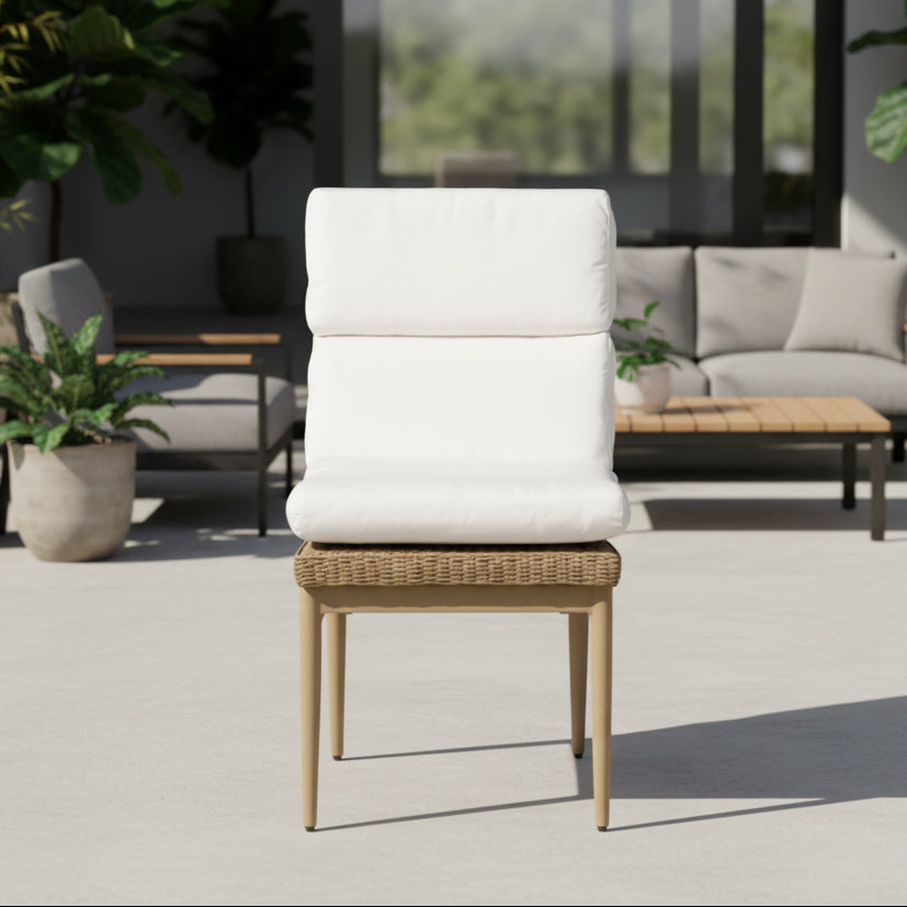Lloyd Flanders Cascade Wicker Outdoor Armless Dining Chair
