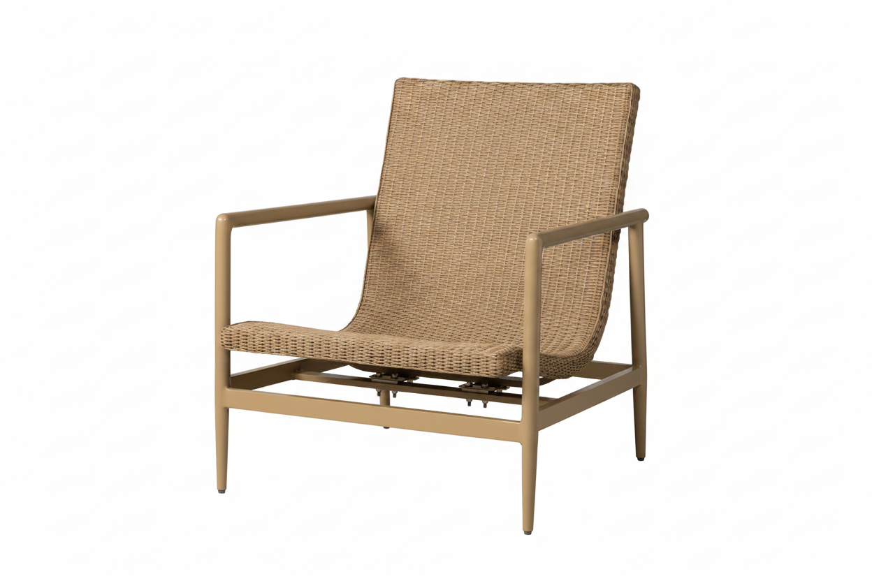 Lloyd Flanders Cascade Wicker Outdoor Spring Rocker Lounge Chair
