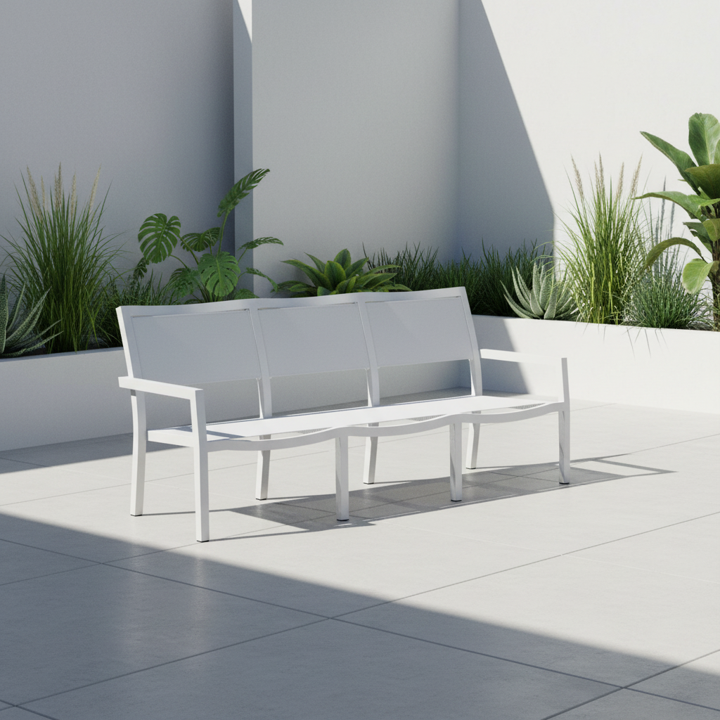Sunset West Naples Sling Aluminum Outdoor Sofa