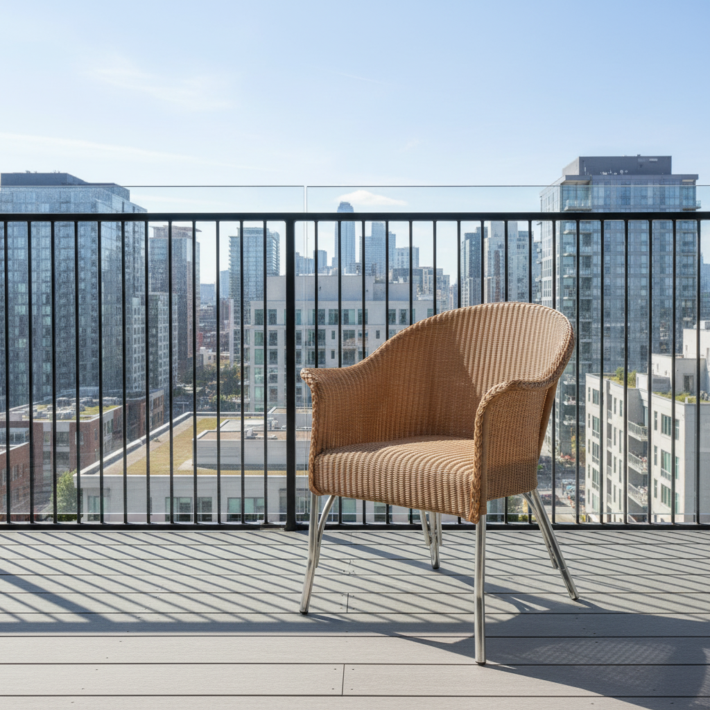 Lloyd Flanders All Seasons Wicker Outdoor Lounge Chair with Padded Seat