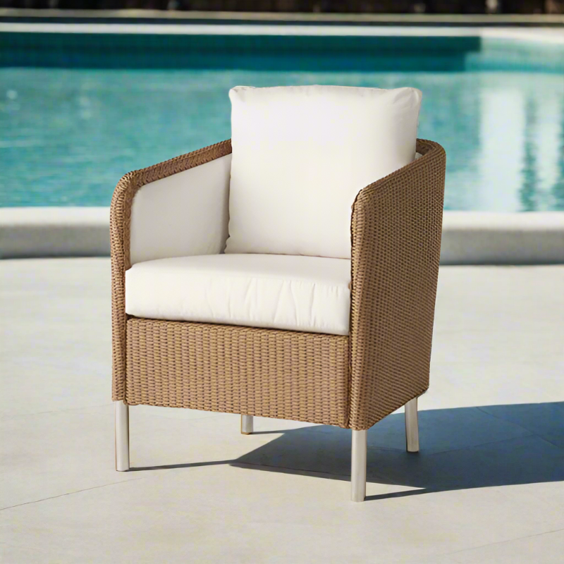 Lloyd Flanders Visions Wicker Outdoor Dining Armchair