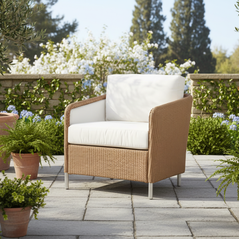 Lloyd Flanders Visions Wicker Outdoor Lounge Chair