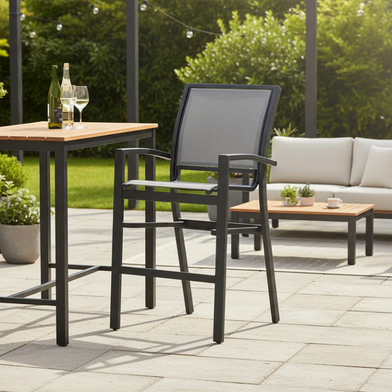Telescope Casual Kendall Sling Stacking Bar Height Cafe Chair