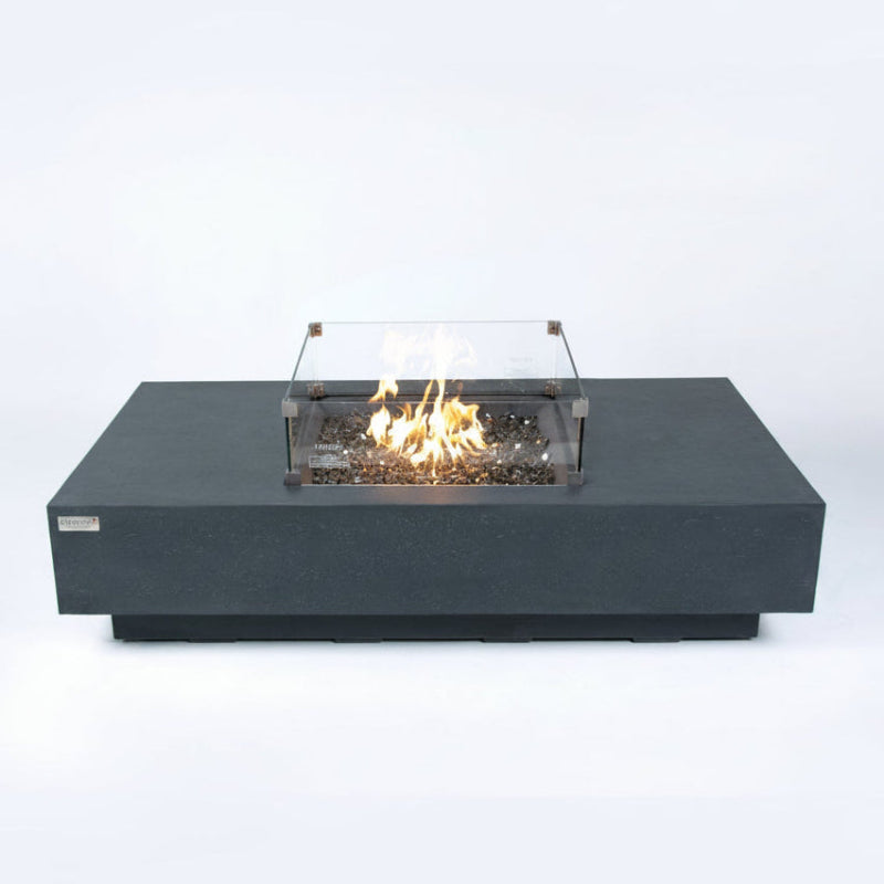 Elementi Plus Cannes Glass Fiber Reinforced Concrete Outdoor Fire Pit Table