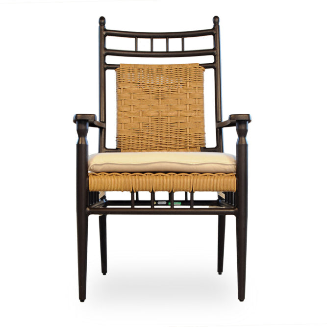 Lloyd Flanders Low Country Woven Vinyl Outdoor Dining Armchair