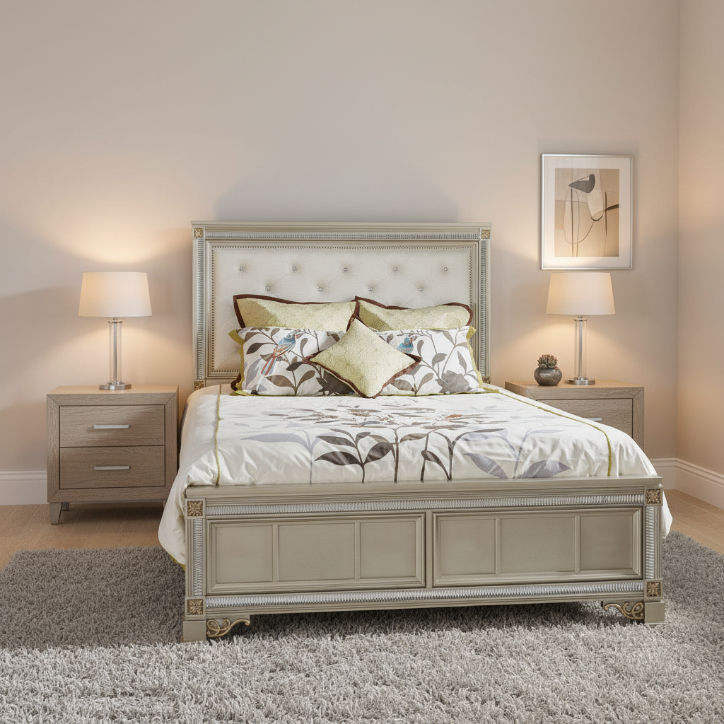Oasis Home Tiffany Solid Wood Indoor California King Bed