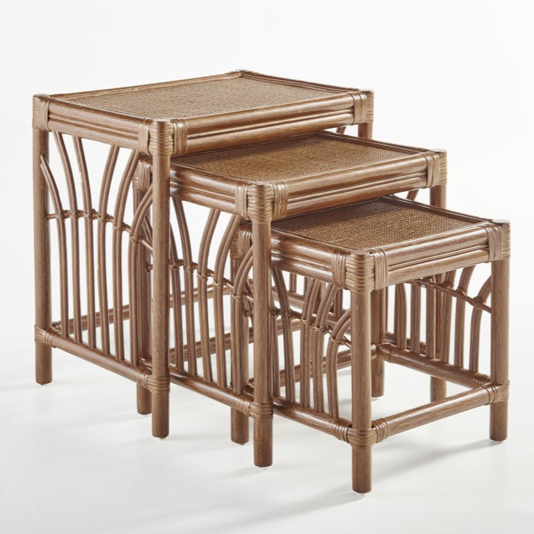 South Sea Rattan New Kauai Indoor Nest Of Tables (Set Of 3)