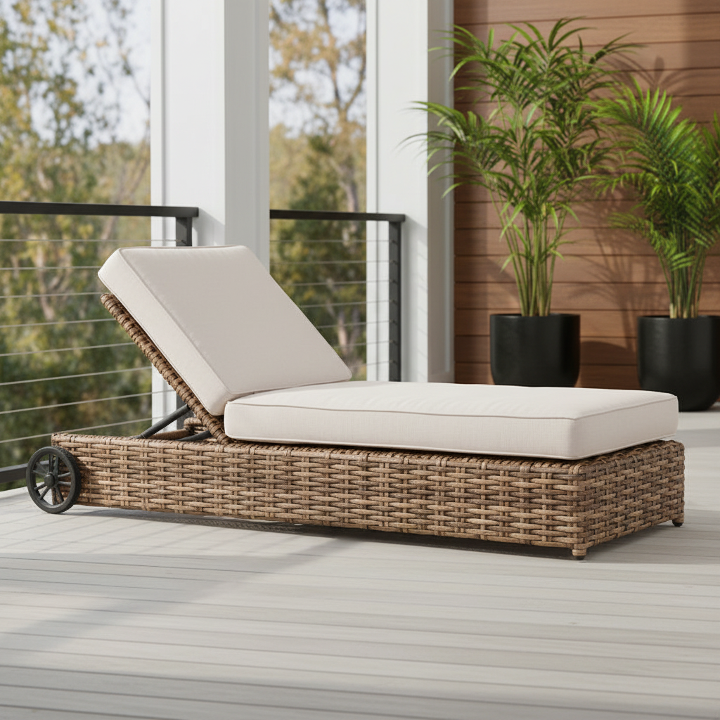 Sunset West Havana Wicker Outdoor Adjustable Chaise