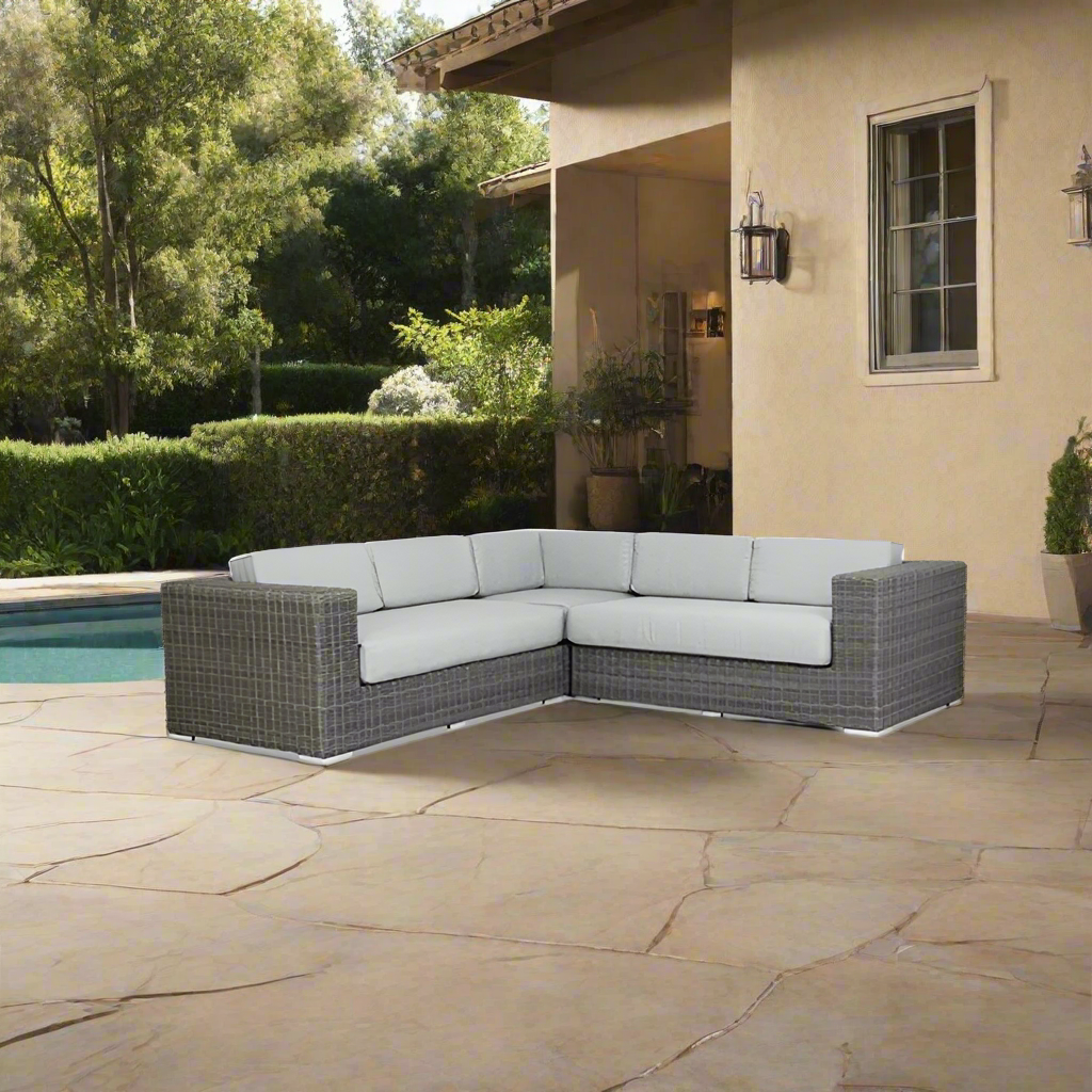 Sunset West Emerald II Sectional With Cushions