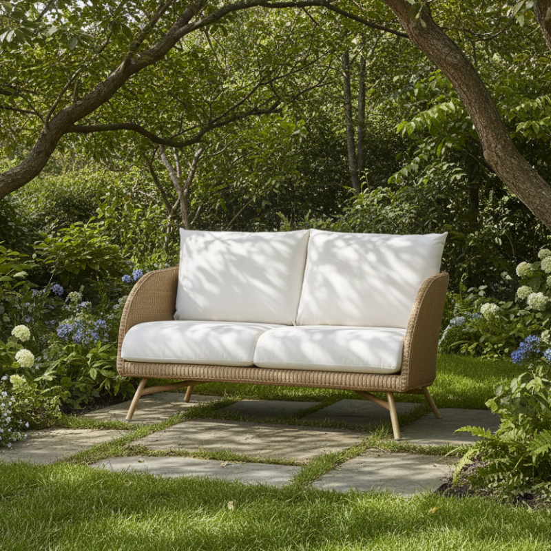 Lloyd Flanders Essence Wicker Outdoor Loveseat